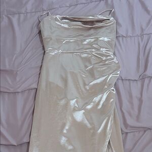 Windsor Strapless Shimmering Cream Dress